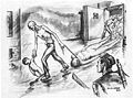 Sketch by David Olère, dating from 1946, showing bodies being removed from the Kematorum III gas chamber.jpg